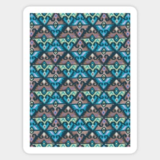 Ethnic geometric carpet  blue brown Sticker